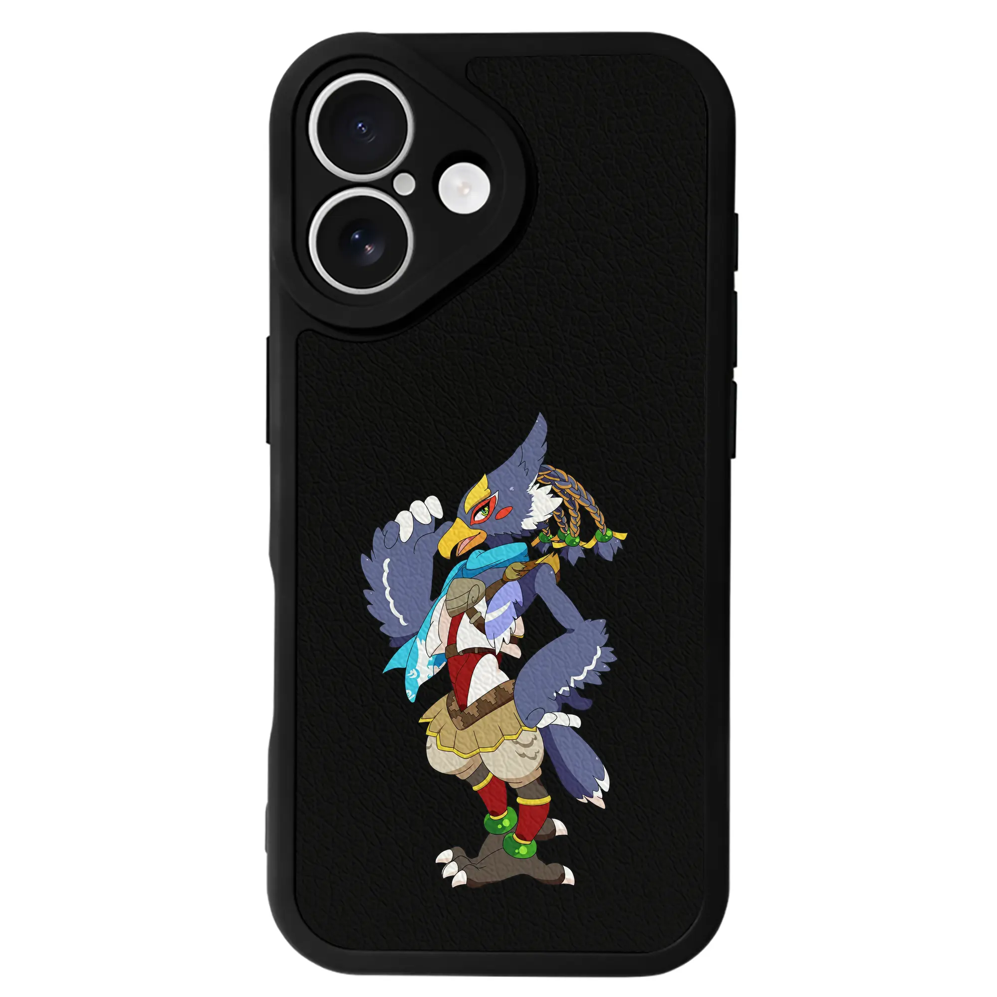 ゼルダの伝説 グッズ,Revali - IPhone 16シリーズ対応 ・ シリコンスマホケース ・ レザー調 ・ 高精度フィット ・ 耐衝撃 ・ ワイヤレス充電対応 ・ 精密カット